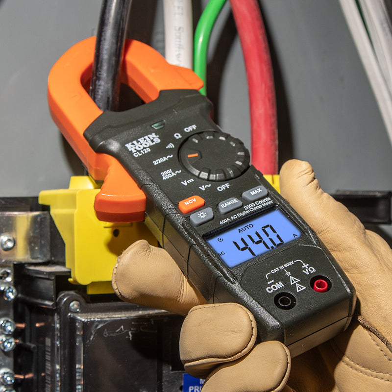 KLEIN TOOLS | Digital Clamp Meter, AC Auto-Ranging 400 Amp | #CL120