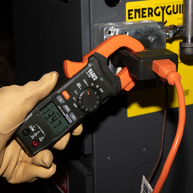 KLEIN TOOLS | Digital Clamp Meter, AC Auto-Ranging 400 Amp | #CL120