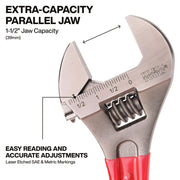 KLEIN TOOLS | Precision Adjustable Wrench, 12-Inch | #D507-12