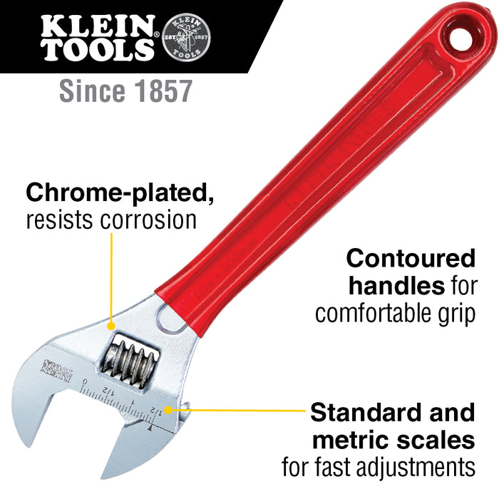 Klein Tools | Adjustable Wrench Extra Capacity, 12-Inch | #D507-12