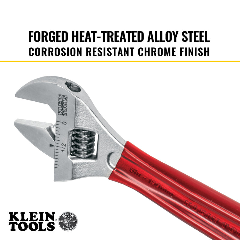 Klein Tools | Adjustable Wrench Extra Capacity, 6-1/2-Inch | #D507-6