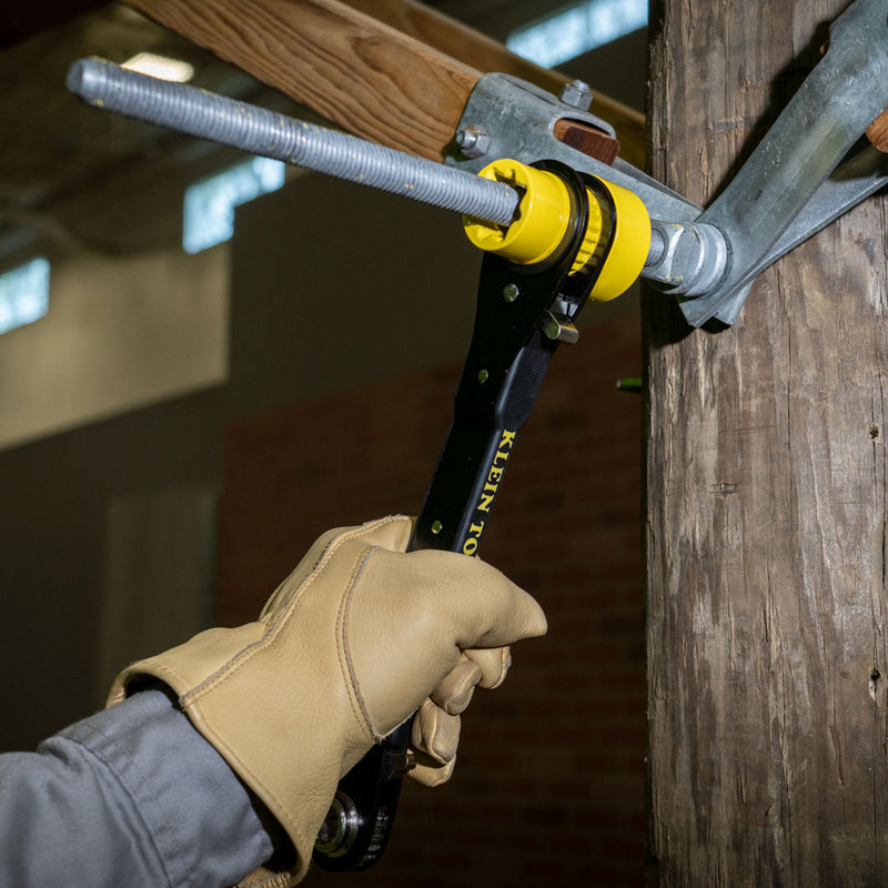 KLEIN TOOLS | 6-in-1 Lineman's Ratcheting Wrench, Heavy-Duty | #KT155HD