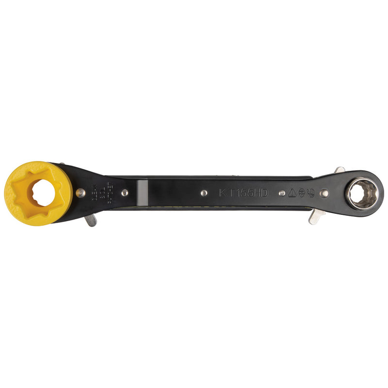 KLEIN TOOLS | 6-in-1 Lineman's Ratcheting Wrench, Heavy-Duty | #KT155HD