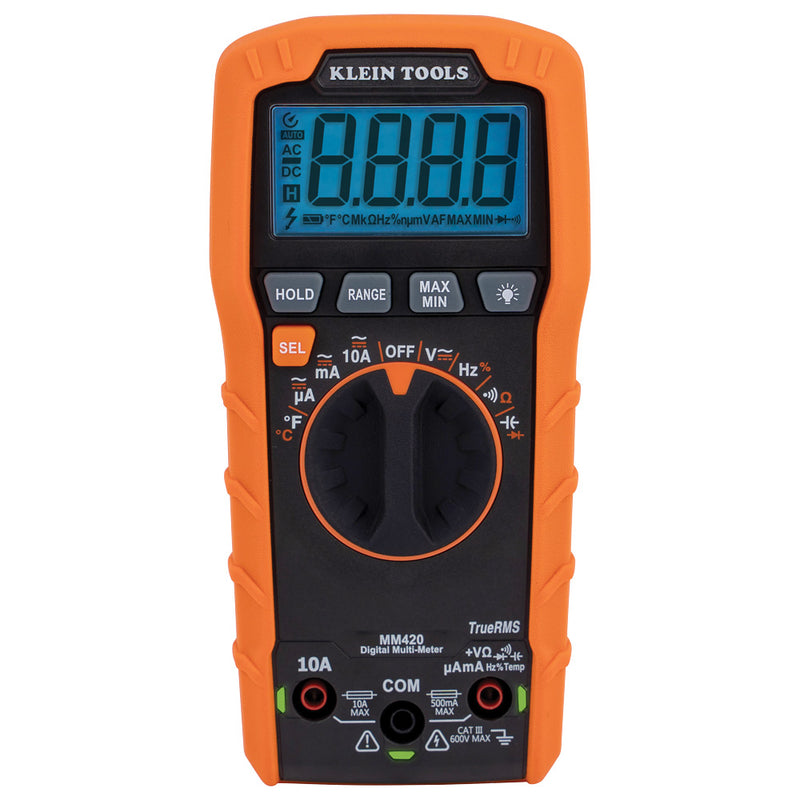 KLEIN TOOLS |  Digital Multimeter, TRMS Auto-Ranging, 600V, Temp | #MM420