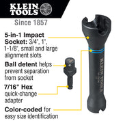 Klein Tools |  5-in-1 Impact Socket | #NRHD