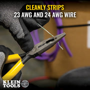 Klein Tools |  Pliers, Connector Crimping Needle Nose, 7-Inch | #VDV026-049