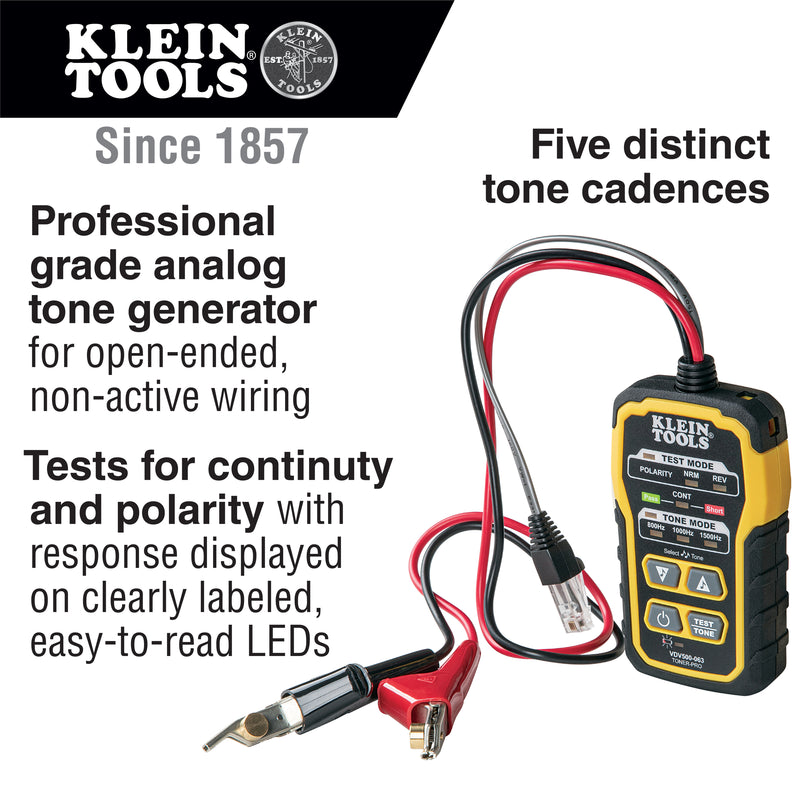 KLEIN TOOLS | Tone & Probe PRO Electrical Wire Tracing Set, Batteries and Carrying Pouch | #VDV500-820