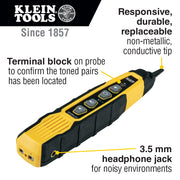 KLEIN TOOLS | Tone & Probe PRO Electrical Wire Tracing Set, Batteries and Carrying Pouch | #VDV500-820