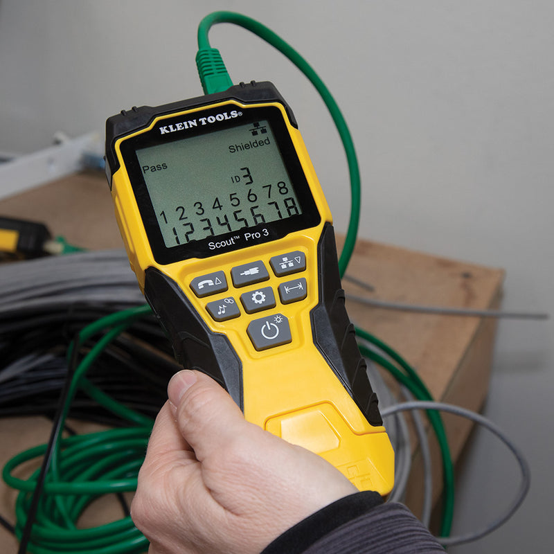 KLEIN TOOLS | Ethernet Cable Tester Kit with Scout® Pro 3 Tester, Remotes and Adapter | #VDV501-851