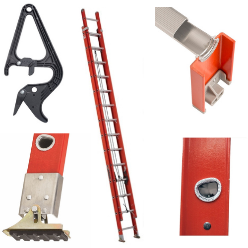 Louisville Ladder [FE3228-E03E34] 28' Fiberglass Extension with LEVELE —  Destiny Solutions