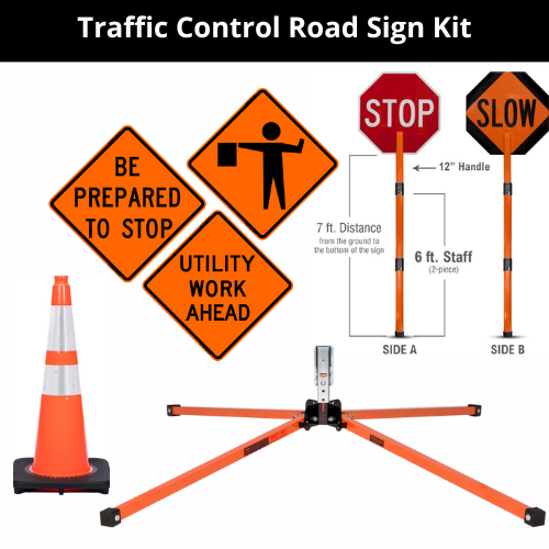 Traffic Control Road Sign Kit