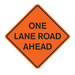 One Lane Road Ahead, 48" Mesh Roll Up Sign | #48MO-OLRA
