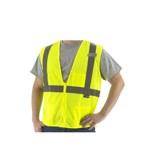 Class II Hi-Viz Mesh Vest, Yellow | #75-3201