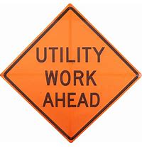 Utility Work Ahead, 48" Mesh Roll Up Sign