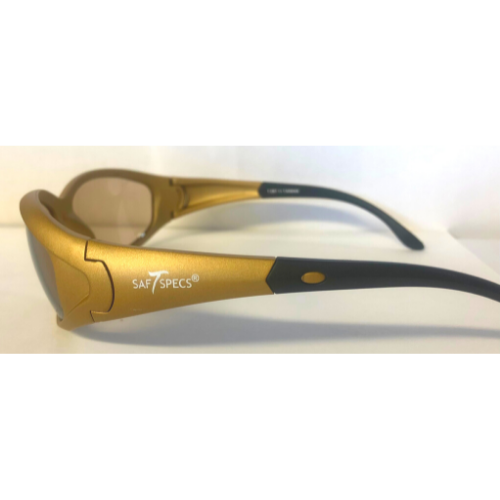 DESTINY SOLUTIONS | Safety Glasses- Gold Frame, Amber Lens | #SG1925-GLDBWP