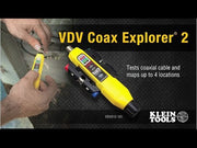 KLEIN | 4-way Mapper: Cable Tester, Coax Explorer® 2 Tester with Remote Kit | #VDV512-101