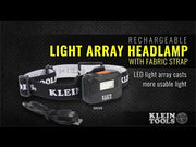 Light Array LED HeadlampKlein Tools | Rechargeable Light Array LED Headlamp with Adjustable Strap | #56049